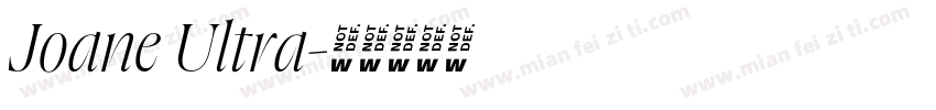 Joane Ultra字体转换